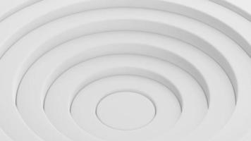 White Abstract circle wave flow background, Seamless loop 4k 3d rendering video