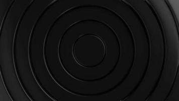 Black Abstract circle wave flow background, Seamless loop 4k 3d rendering video