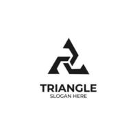 modern triangle geometry logo design vector