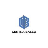 logotipo de letra inicial abstracta cb o bc en color azul aislado en fondo blanco solicitado para el logotipo de consultoría de desarrollo de comercio electrónico también adecuado para las marcas o empresas que tienen el nombre inicial bc. vector