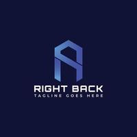 Abstract initial letter RB or BR logo in blue color isolated in dark blue background applied for software company logo also suitable for the brands or companies have initial name BR or RB. vector