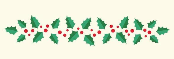 Christmas wreath leafs banner vector