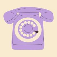 Old stationary Phone .Vector in cartoon style. All elements are isolated vector