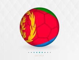 Football ball with Eritrea flag pattern, soccer ball with flag of Eritrea national team. vector