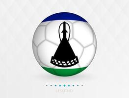 Football ball with Lesotho flag pattern, soccer ball with flag of Lesotho national team. vector