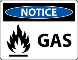 Symbol Notice Sign Gas On White Background vector