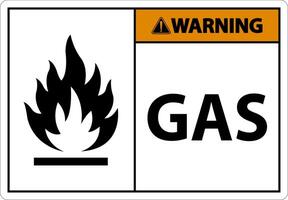 Símbolo de señal de advertencia de gas sobre fondo blanco. vector