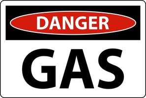 Danger Flammable Sign GAS On White Background vector