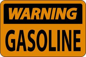 Warning Sign Gasoline Symbol On White Background vector