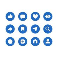 reaction icon to posts on social media and video streaming vector