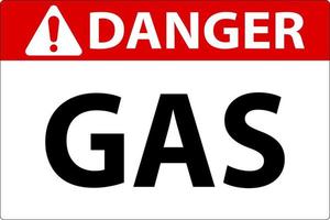 Danger Flammable Sign GAS On White Background vector