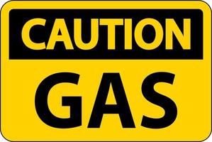 Caution Flammable Sign GAS On White Background vector