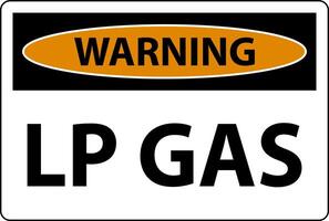 Warning Sign LP Gas On White Background vector