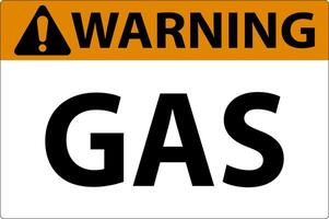 Warning Flammable Sign GAS On White Background vector