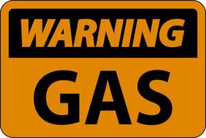 Warning Flammable Sign GAS On White Background vector