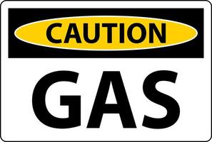 Caution Flammable Sign GAS On White Background vector