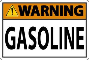 Warning Sign Gasoline Symbol On White Background vector