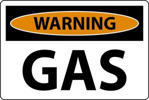 Warning Flammable Sign GAS On White Background vector