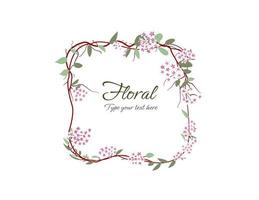 Hoya flower frame isolated on transparency background vector