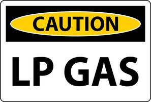 Caution Sign LP Gas On White Background vector