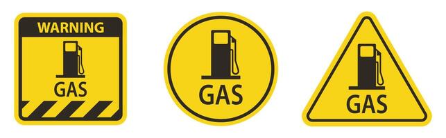 Gas Traffic Sign On White Background vector