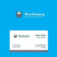 Robot logo Design with business card template Elegant corporate identity Vector