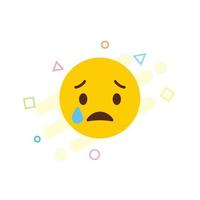 vector de diseño de icono de emoji triste