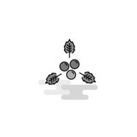 cerezas web icono línea plana llena gris icono vector