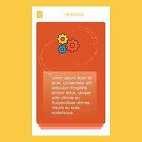 Gear setting mobile vertical banner design design Vector