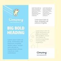 Paint tray Business Company Poster Template with place for text and images vector background