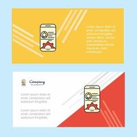 Mobile setting abstract corporate business banner template horizontal advertising business banner vector