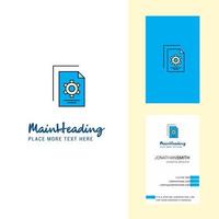 Setting document Creative Logo and business card vertical Design Vector