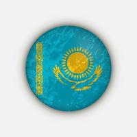 Country Kazakhstan. Kazakhstan flag. Vector illustration.