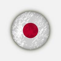 país japón. bandera de japón ilustración vectorial vector