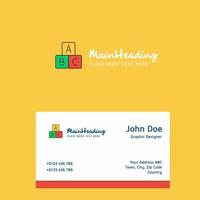 Alphabets blocks logo Design with business card template Elegant corporate identity Vector