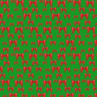 Seamless green background with red christmas bow. Christmas and New Year vector background.Vector illustration