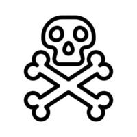 Death symbol game icon with outline style vector