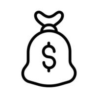 Money Sacks symbol game icon with outline style vector