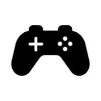 Joystick symbol game icon with solid style vector