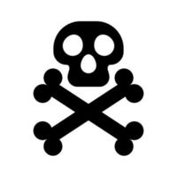 Death symbol game icon with solid style vector