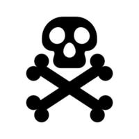 Death symbol game icon with solid style vector