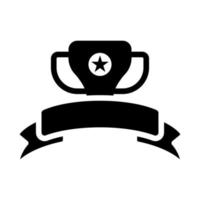 Ribbon symbol game icon with solid style vector