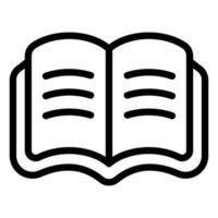 Book line icon on white background vector
