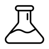 icono de línea de laboratorio sobre fondo blanco vector