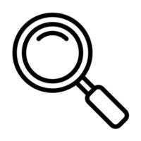 Magnifying glass line icon on white background vector