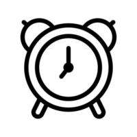 Alarm clock line icon on white background vector