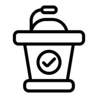 Pulpit line icon on white background vector