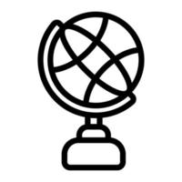 Globe line icon on white background vector