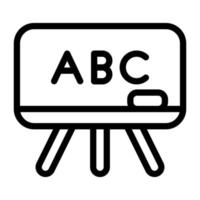 Chalkboard line icon on white background vector