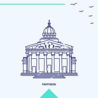 PANTHEON skyline vector illustration